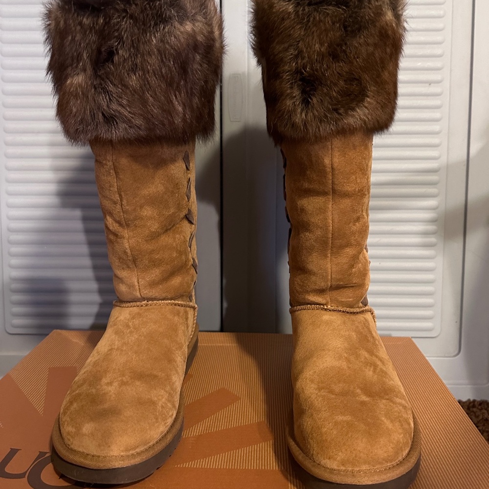 Ugg Australia Rosana Chestnut Boots Size 7 EUC BEST BUY on Poshmark!!!!